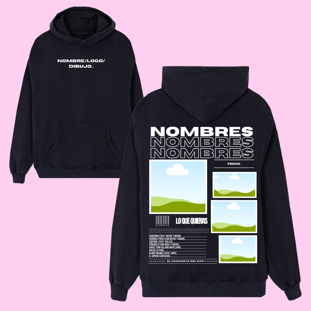 Sudadera artista/icono personalizable (leer descripción para hacerla)