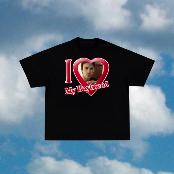 Camiseta - I love my boyfriend - Damon (Vampire Diaries, Crónicas vampíricas)